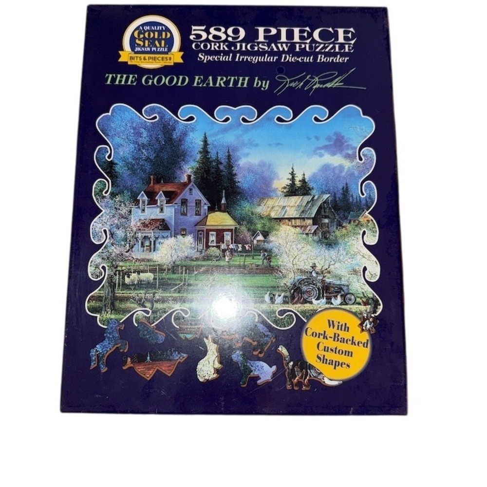 Bits & Pieces The Good Earth‎ Kirk Randle 589-Piece Cork Jigsaw Puzzle NIB
